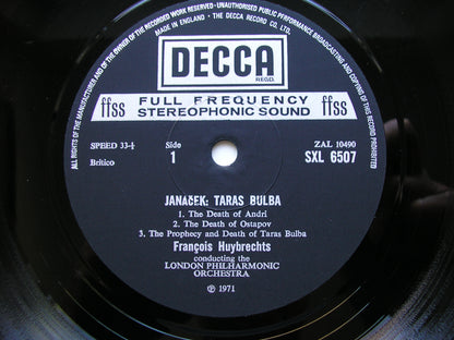 JANACEK: TARAS BULBA / LACHIAN DANCES      HUYBRECHTS / LONDON PHILHARMONIC     SXL 6507