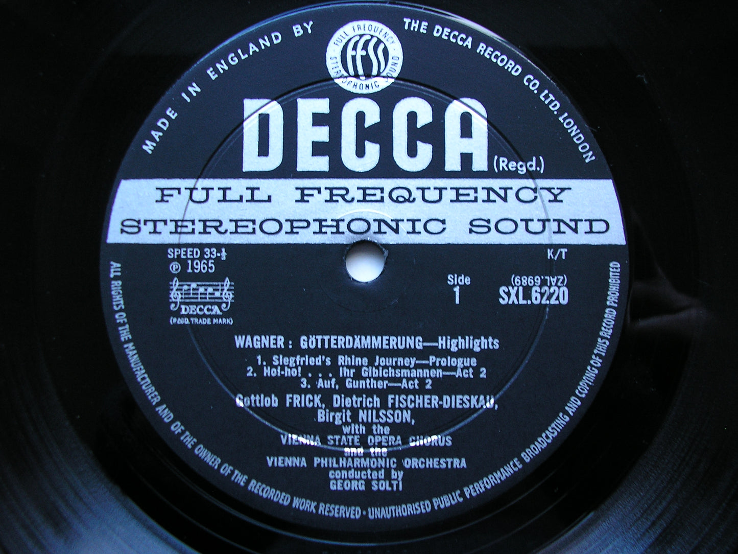 SXL 6220  WAGNER: TWILIGHT OF THE GODS   excerpts    NILSSON / WINDGASSEN / VIENNA PHILHARMONIC / SOLTI     ED2