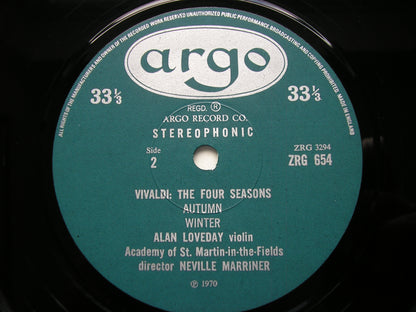 VIVALDI: THE FOUR SEASONS     LOVEDAY / ASMIF / MARRINER     ZRG 654