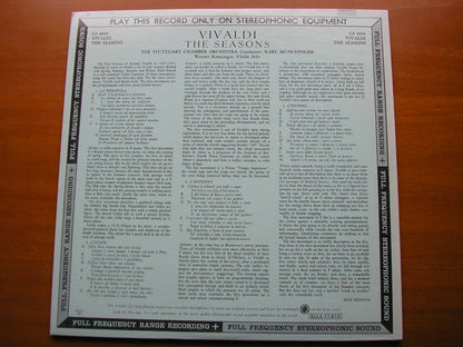 VIVALDI: THE FOUR SEASONS        KROTZINGER / STUTTGART CHAMBER ORCHESTRA / MUNCHINGER     CS 6044