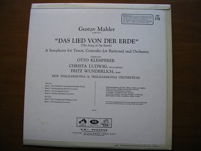 MAHLER: DAS LIED VON DER ERDE     LUDWIG / WUNDERLICH / NEW PHILHARMONIA / KLEMPERER     SAN 179