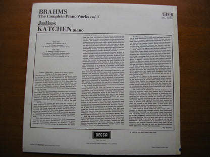 SXL 6228  BRAHMS: COMPLETE PIANO WORKS  Volume 8      JULIUS KATCHEN    ED1