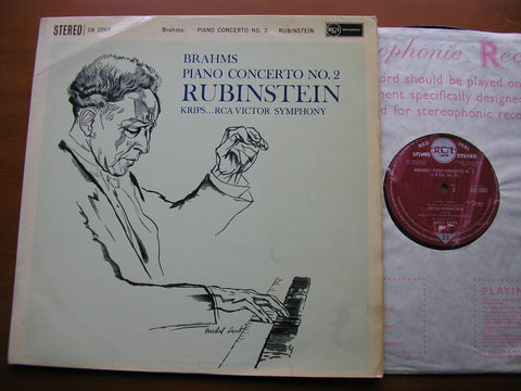 BRAHMS: PIANO CONCERTO No. 2     RUBINSTEIN / RCA VICTOR SYMPHONY / KRIPS     SB 2069