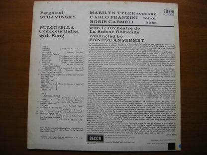 SXL 6230  STRAVINSKY: PULCINELLA  complete ballet  SOLOISTS / SUISSE ROMANDE / ANSERMET    ED1