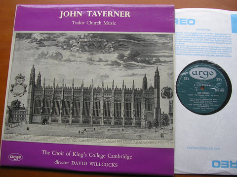 TAVERNER: MASS 'The Western Wind' / KYRIE       KING'S COLLEGE CHOIR, CAMBRIDGE / DAVID WILLCOCKS   ZRG 5316