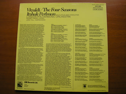 VIVALDI: THE FOUR SEASONS      PERLMAN / LONDON PHILHARMONIC ORCHESTRA     ASD 3293