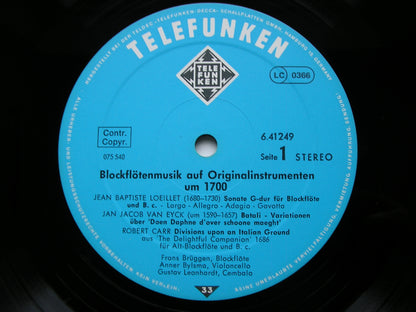 TELEMANN / LOEILLET / VAN EYCK / CARR / COUPERIN / PEPUSCH: MUSIC FOR RECORDER      BRUGGEN / BYLSMA / LEONHARDT     6.41249