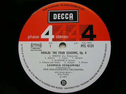 VIVALDI: THE FOUR SEASONS       BEAN / NEW PHILHARMONIA / STOKOWSKI      PFS 4124