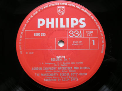 BERLIOZ: REQUIEM      DOWD / LONDON SYMPHONY ORCHESTRA & CHORUS / DAVIS     2LP      6700 019