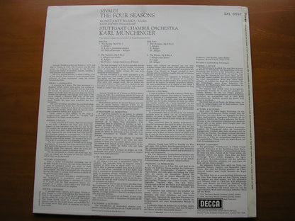VIVALDI: THE FOUR SEASONS      KULKA / STUTTGART CHAMBER ORCHESTRA / MUNCHINGER     SXL 6557
