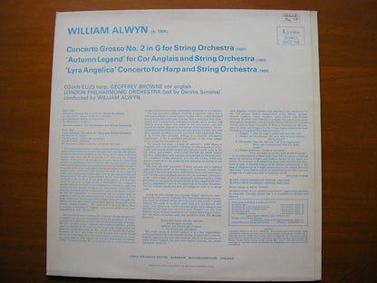ALWYN: LYRA ANGELICA / CONCERTO GROSSO No. 2  / AUTUMN LEGEND     ELLIS / LONDON PHILHARMONIC / ALWYN      SRCS 108