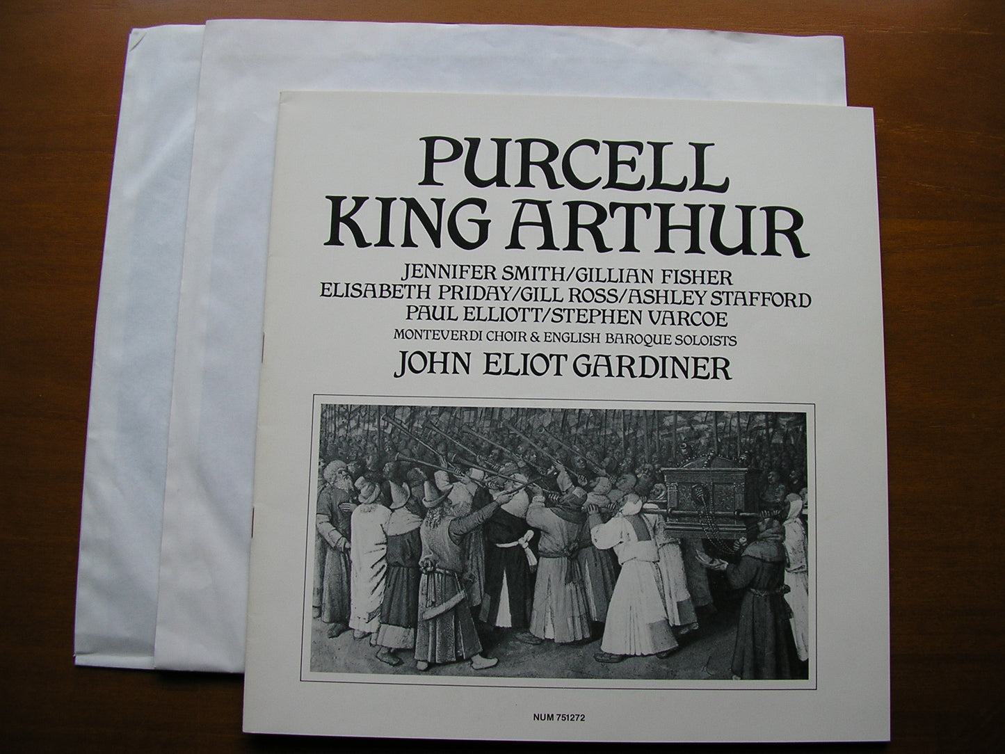 PURCELL: KING ARTHUR  (1691)      SOLOISTS / ENGLISH BAROQUE SOLOISTS / GARDINER    2LP      NUM 751272