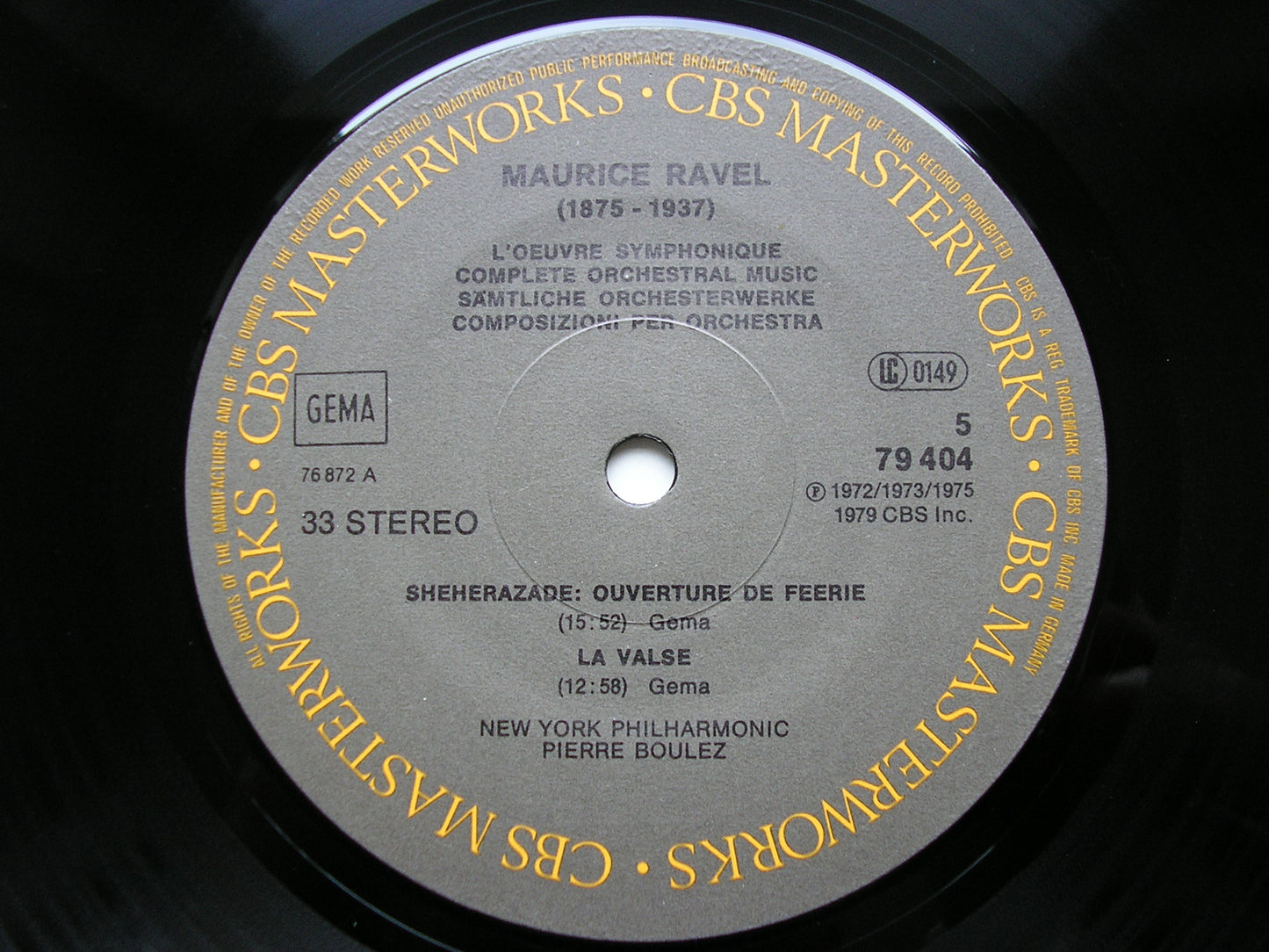 RAVEL: ORCHESTRAL MUSIC      PIERRE BOULEZ / CLEVELAND ORCHESTRA / NEW YORK PHILHARMONIC    4LP      79404