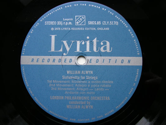 ALWYN: SYMPHONY No. 2 / SINFONIETTA     ALWYN / LONDON PHILHARMONIC     SRCS 85