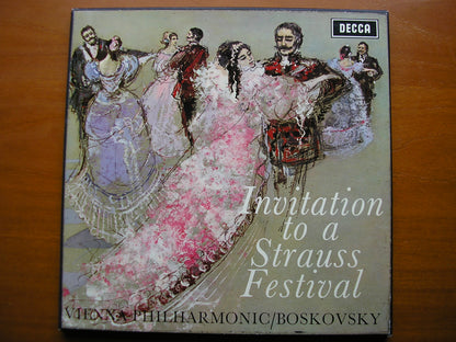 SXL 6242/4  INVITATION TO A STRAUSS FESTIVAL: MUSIC OF THE STRAUSS FAMILY    BOSKOVSKY / VIENNA PHILHARMONIC    3LP     ED2