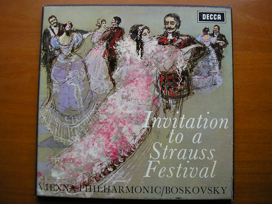 SXL 6242/4  INVITATION TO A STRAUSS FESTIVAL: MUSIC OF THE STRAUSS FAMILY    BOSKOVSKY / VIENNA PHILHARMONIC    3LP     ED2