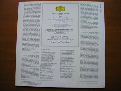 HENZE: ODE TO THE WEST WIND / VIOLIN CONCERTO    PALM / SCHNEIDERHAN / BAVARIAN RADIO SYMPHONY / HENZE     139 382