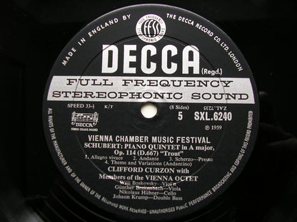 SXL 6238/41  VIENNA CHAMBER MUSIC FESTIVAL: MOZART / HAYDN / SCHUBERT / BEETHOVEN     4LP      ED2