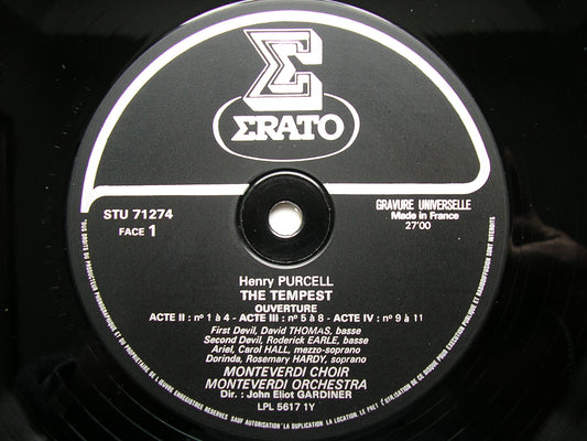 PURCELL: THE TEMPEST     SOLOISTS / MONTEVERDI CHOIR & ORCHESTRA / GARDINER     STU 71274