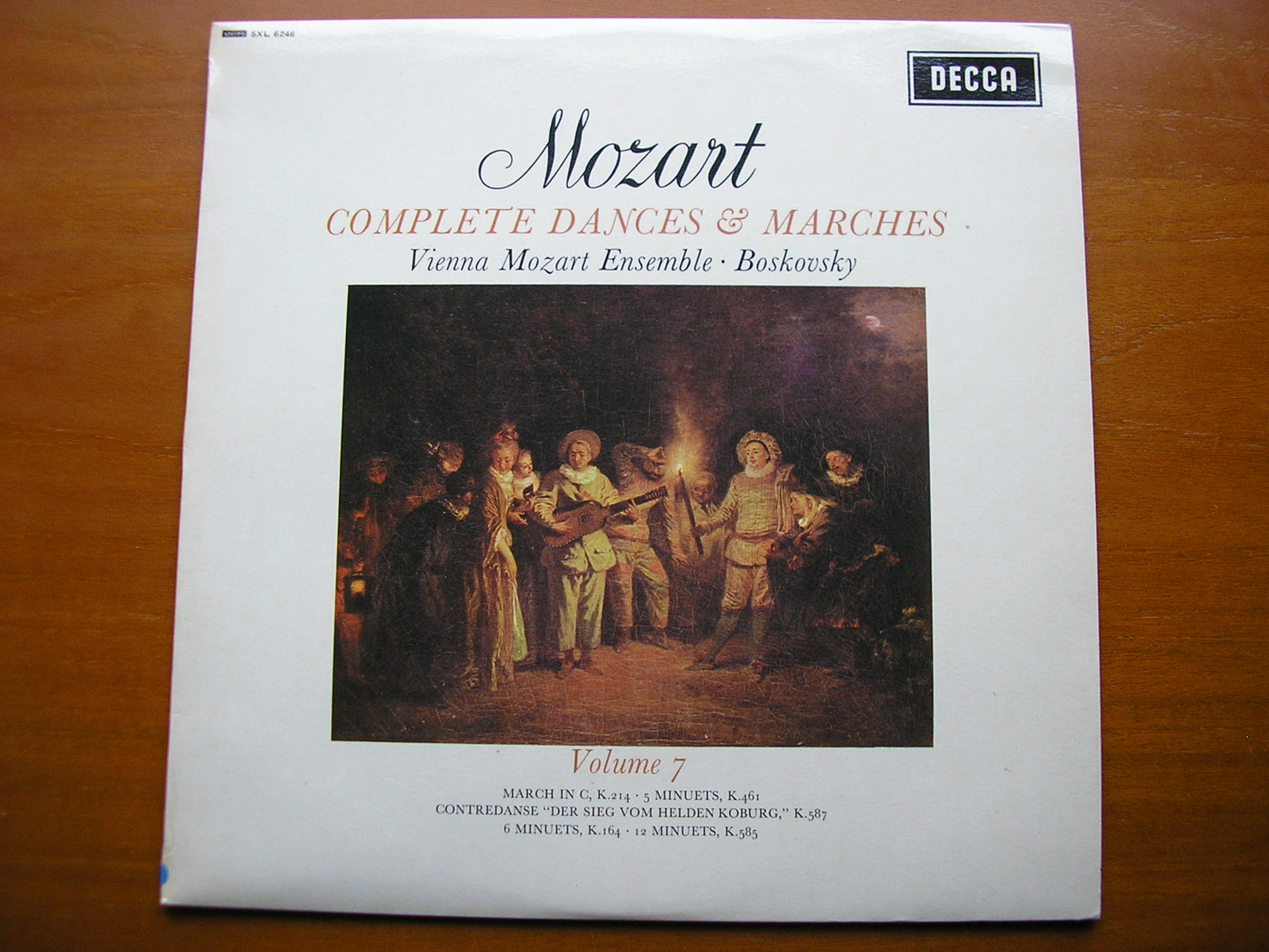 SXL 6246  MOZART: COMPLETE DANCES & MARCHES  Volume 7     BOSKOVSKY / VIENNA MOZART ENSEMBLE      ED1