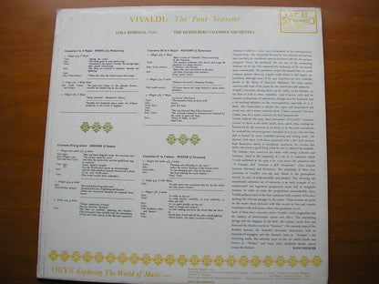VIVALDI: THE FOUR SEASONS     BOBESCO / HEIDELBERG CHAMBER ORCHESTRA          EXP 11