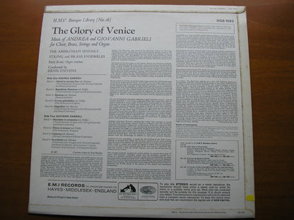 THE GLORY OF VENICE: MUSIC OF ANDREA & GIOVANNI GABRIELI      STEVENS / STRINGS & BRASS ENSEMBLES      HQS 1093