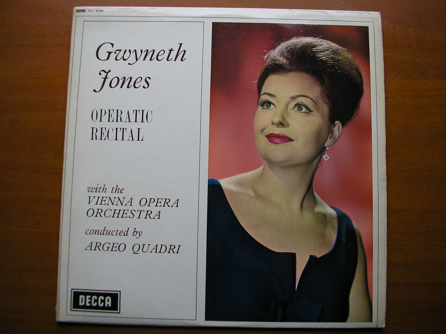SXL 6249  GWYNETH JONES SINGS OPERA ARIAS: VERDI / WAGNER / CHERUBINI / BEETHOVEN      VIENNA OPERA ORCHESTRA / QUADRI    ED2
