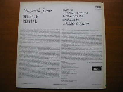 SXL 6249  GWYNETH JONES SINGS OPERA ARIAS: VERDI / WAGNER / CHERUBINI / BEETHOVEN      VIENNA OPERA ORCHESTRA / QUADRI    ED2