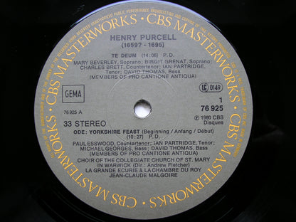 PURCELL: TE DEUM / ODE: YORKSHIRE FEAST    SOLOISTS / LA GRANDE ECURIE ET LA CHAMBRE DU ROY / MALGOIRE     76925