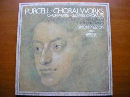 PURCELL: CHORAL WORKS     CHRIST CHURCH CATHEDRAL CHOIR / THE ENGLISH CONCERT / PRESTON      3LP     2723 076