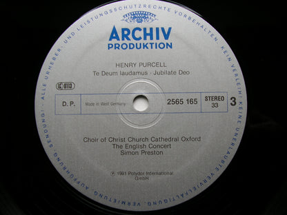 PURCELL: CHORAL WORKS     CHRIST CHURCH CATHEDRAL CHOIR / THE ENGLISH CONCERT / PRESTON      3LP     2723 076