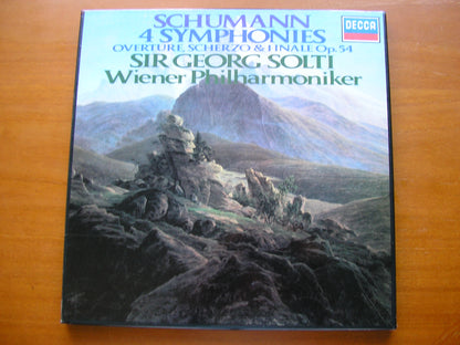 SCHUMANN: THE FOUR SYMPHONIES / OVERTURE, SCHERZO & FINALE     SOLTI / VIENNA PHILHARMONIC     3LP     D190D3