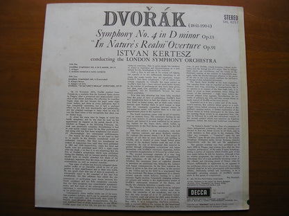 SXL 6257  DVORAK: SYMPHONY No. 4 / OVERTURE In Nature's Realm       KERTESZ / LONDON SYMPHONY     ED2