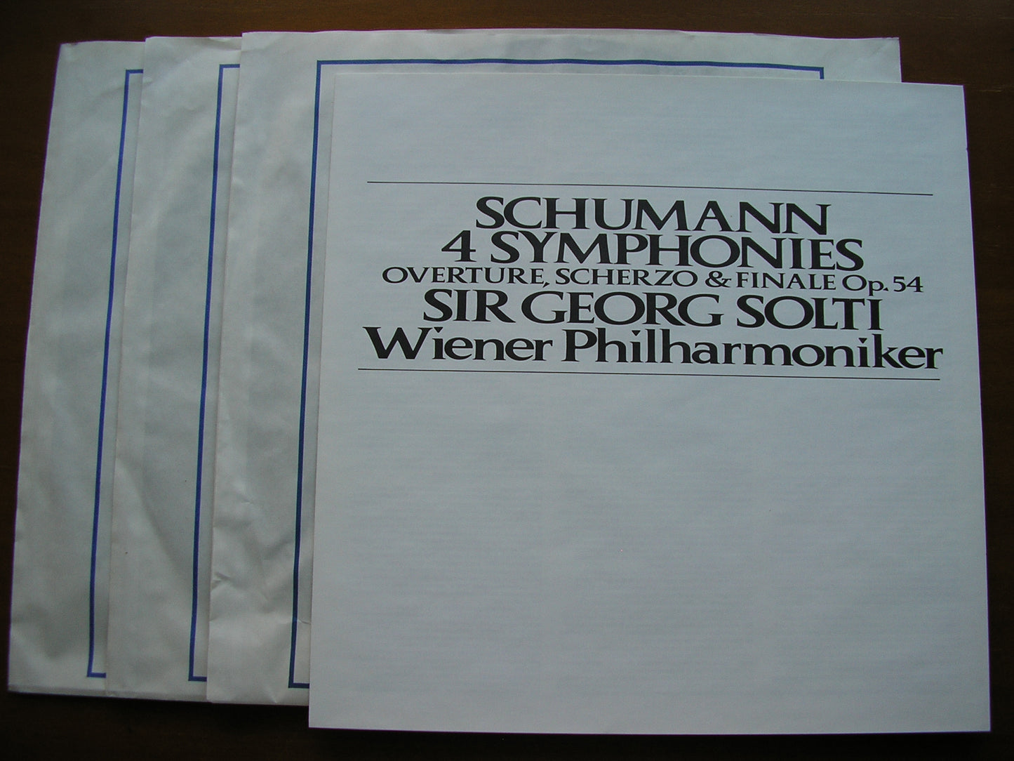 SCHUMANN: THE FOUR SYMPHONIES / OVERTURE, SCHERZO & FINALE     SOLTI / VIENNA PHILHARMONIC     3LP     D190D3
