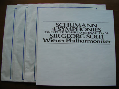 SCHUMANN: THE FOUR SYMPHONIES / OVERTURE, SCHERZO & FINALE     SOLTI / VIENNA PHILHARMONIC     3LP     D190D3