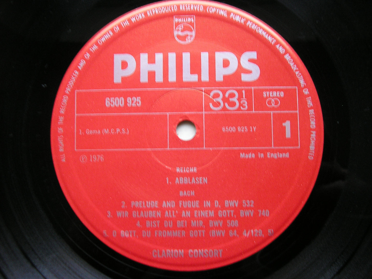 BACH'S TRUMPET: MUSIC BY REICHE & BACH     SMITHERS / CLARION CONSORT   6500 925