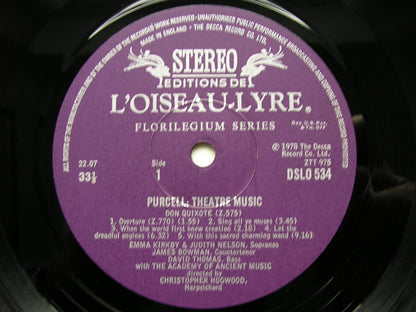 PURCELL: MUSIC FOR THE THEATRE  Volume 3      ACADEMY OF ANCIENT MUSIC / HOGWOOD     DSLO 534