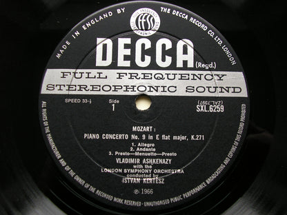 SXL 6259  MOZART: PIANO CONCERTOS Nos. 8 & 9      ASHKENAZY / LONDON SYMPHONY /  KERTESZ     ED2