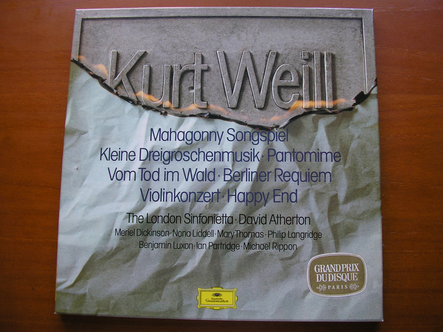 WEILL: MAHAGONNY / PANTOMIME / VIOLIN CONCERTO / BERLIN REQUIEM     SOLOISTS / LONDON SINFONIETTA / ATHERTON    3LP     2740 153