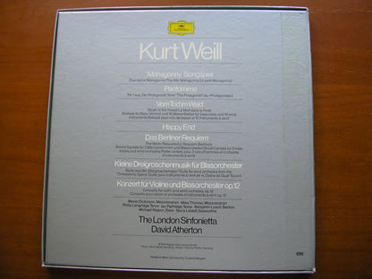 WEILL: MAHAGONNY / PANTOMIME / VIOLIN CONCERTO / BERLIN REQUIEM     SOLOISTS / LONDON SINFONIETTA / ATHERTON    3LP     2740 153