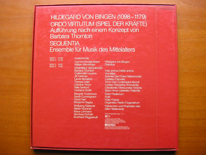 HILDEGARD VON BINGEN: ORDO VIRTUTUM      SEQUENTIA ENSEMBLE FOR MUSIC OF THE MIDDLE AGES     2LP     99 942/3