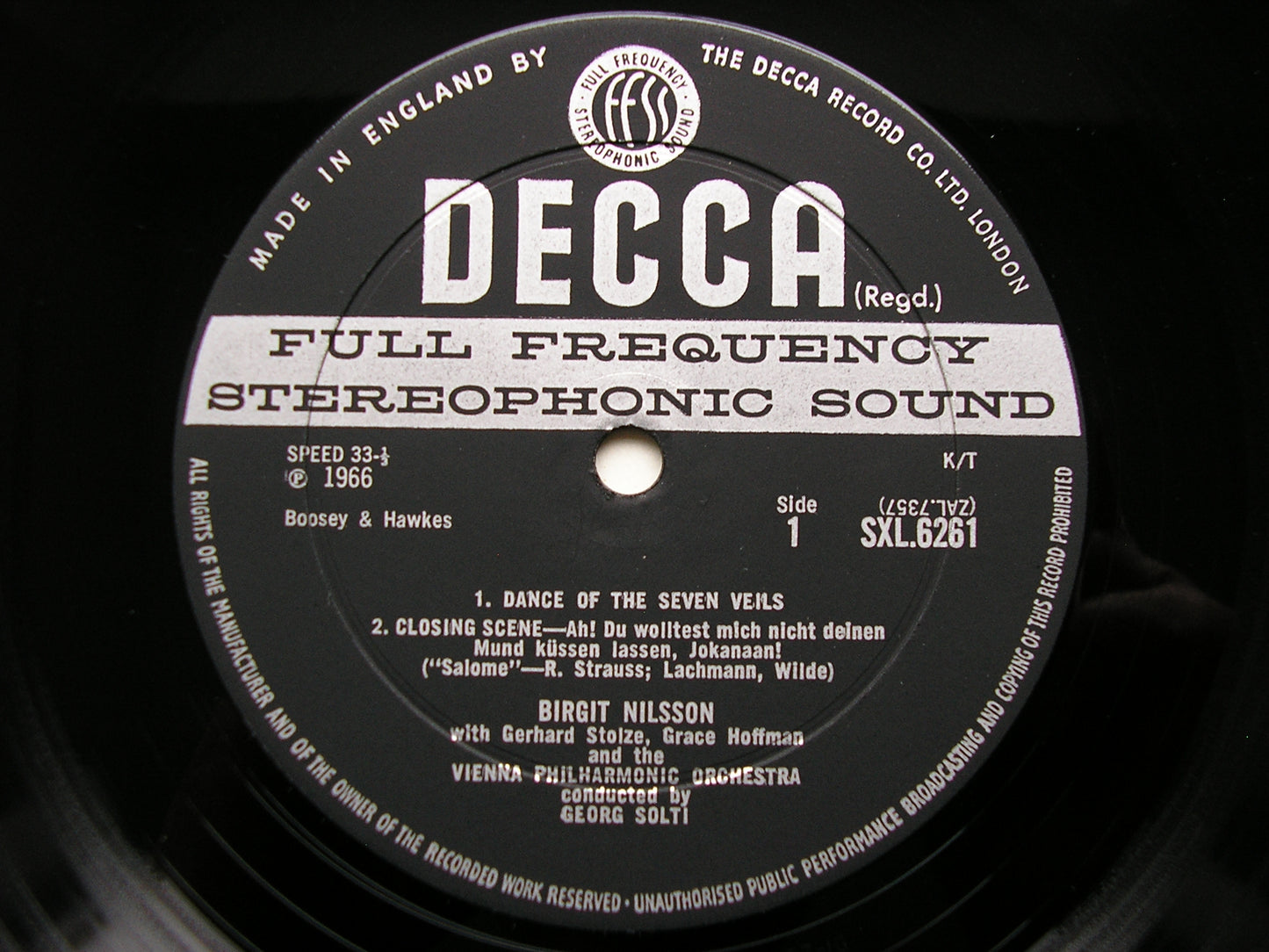 SXL 6261  STRAUSS: SALOME / WAGNER: TWILIGHT OF THE GODS  Closing Scenes      NILSSON / VIENNA PHILHARMONIC / SOLTI     ED2