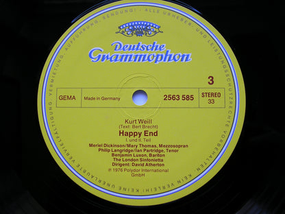 WEILL: MAHAGONNY / PANTOMIME / VIOLIN CONCERTO / BERLIN REQUIEM     SOLOISTS / LONDON SINFONIETTA / ATHERTON    3LP     2740 153
