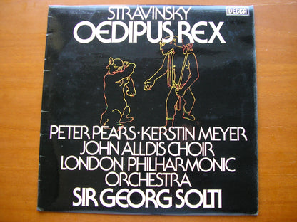 STRAVINSKY: OEDIPUS REX    PEARS / MEYER / LONDON PHILHARMONIC / SOLTI      SET 616