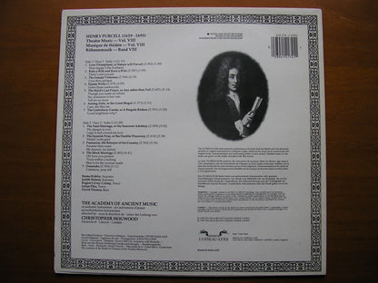PURCELL: MUSIC FOR THE THEATRE  Volume 8      ACADEMY OF ANCIENT MUSIC / HOGWOOD    414 174