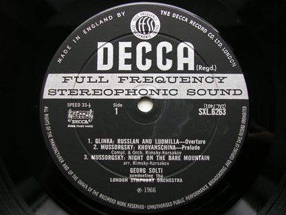 SXL 6263  ROMANTIC RUSSIA: GLINKA / BORODIN / MUSSORGSKY      SOLTI / LONDON SYMPHONY      ED2