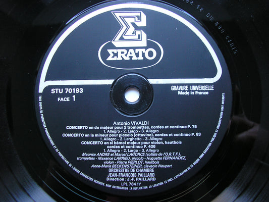 VIVALDI: FIVE CONCERTOS     SOLOISTS / PAILLARD ORCHESTRA / PAILLARD    STU 70193