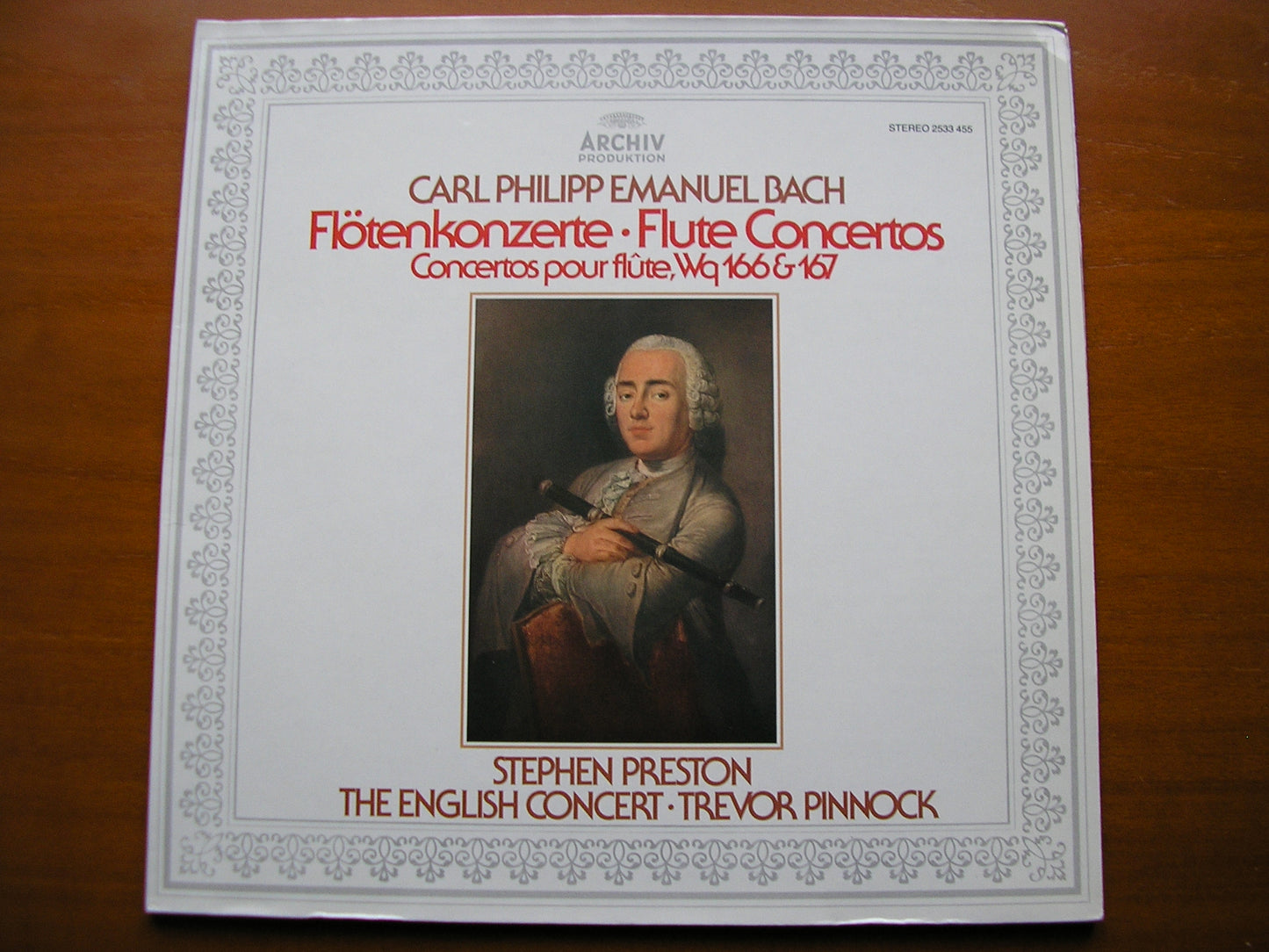 BACH, CARL PHILIPP EMANUEL: TWO CONCERTOS FOR FLUTE & STRING ORCHESTRA      PRESTON / THE ENGLISH CONCERT / PINNOCK