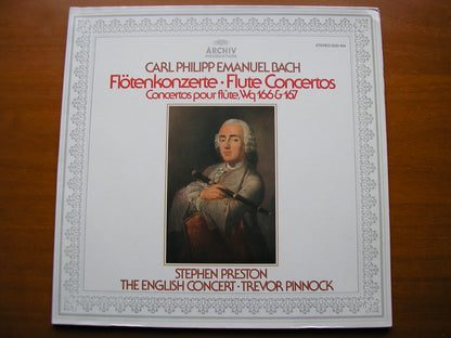 BACH, CARL PHILIPP EMANUEL: TWO CONCERTOS FOR FLUTE & STRING ORCHESTRA      PRESTON / THE ENGLISH CONCERT / PINNOCK