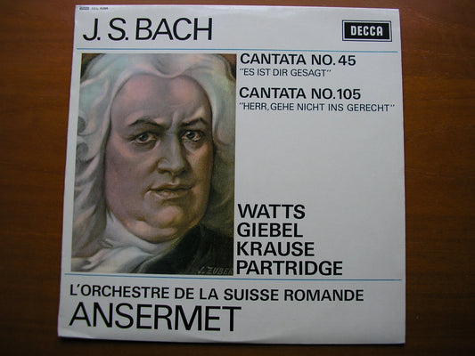 SXK 6266  BACH: CANTATAS Nos. 45  &  105      SOLOISTS / SUISSE ROMANDE / ANSERMET   ED2